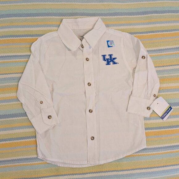⭐ NEW NWT Boy's College Kids. University of Kentucky button-down shirt 3T - Picture 1 of 5